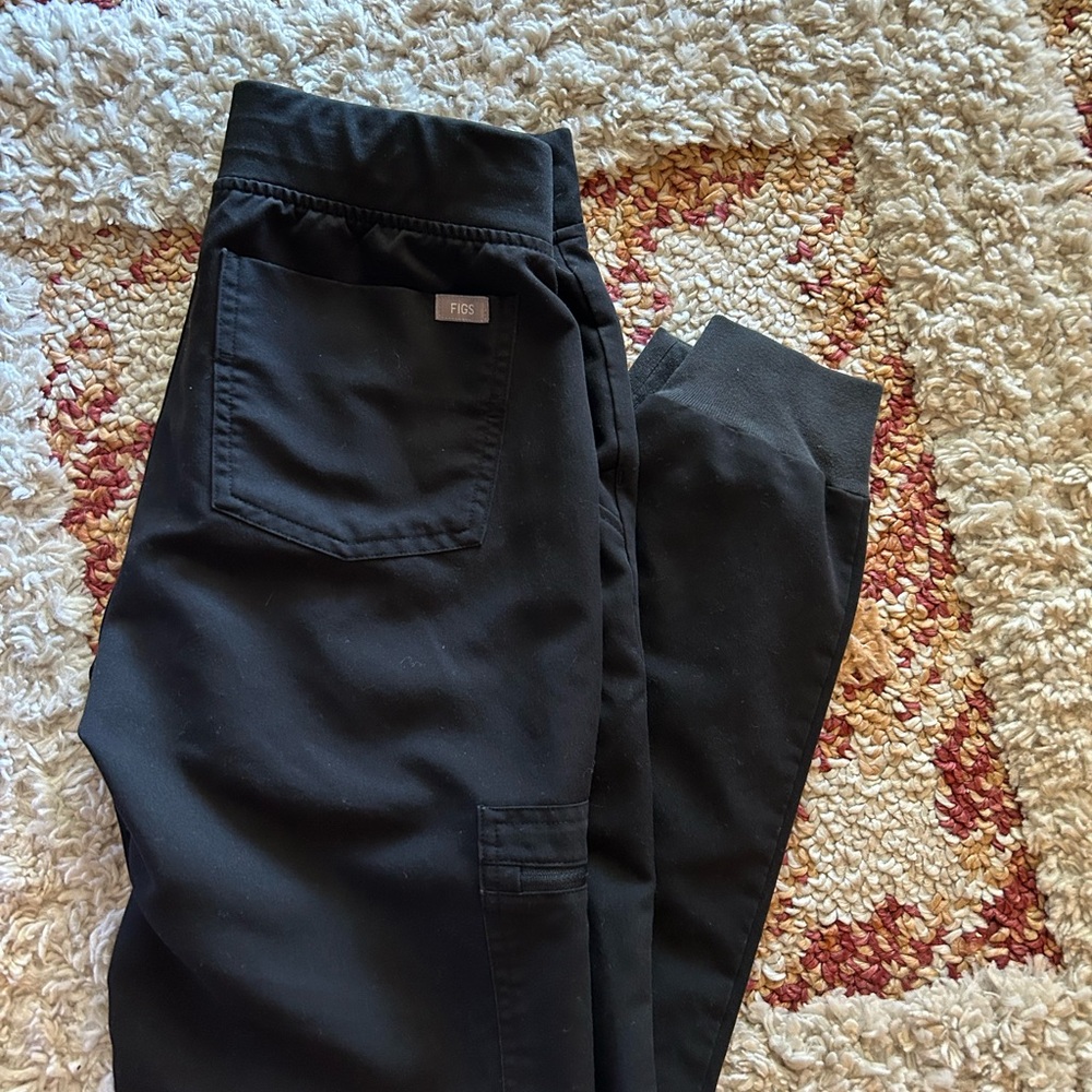 Figs Black Technical Jogger Pants